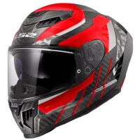 LS2 FF807 DRAGON CARBON-6K TRAX racing helma červená vel.M